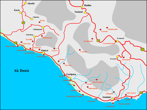 Karte von Kilikien