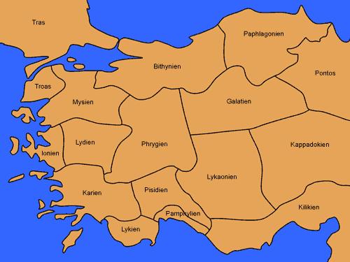 antike Bezirke der Türkei