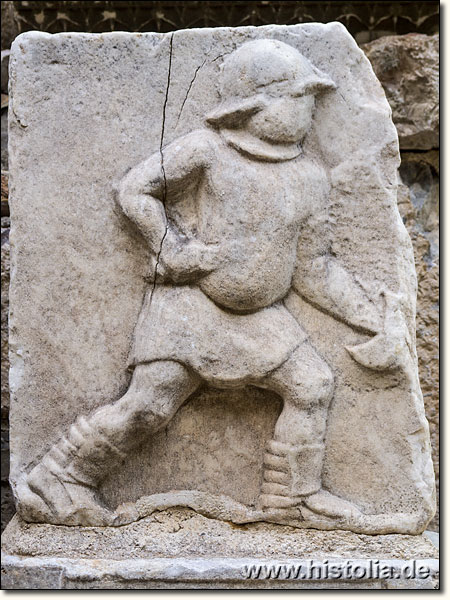 Halikarnassos in Karien - Ein Relief eines kämpfenden römischen Gladiators im Museum der Burg 'St.Peter'