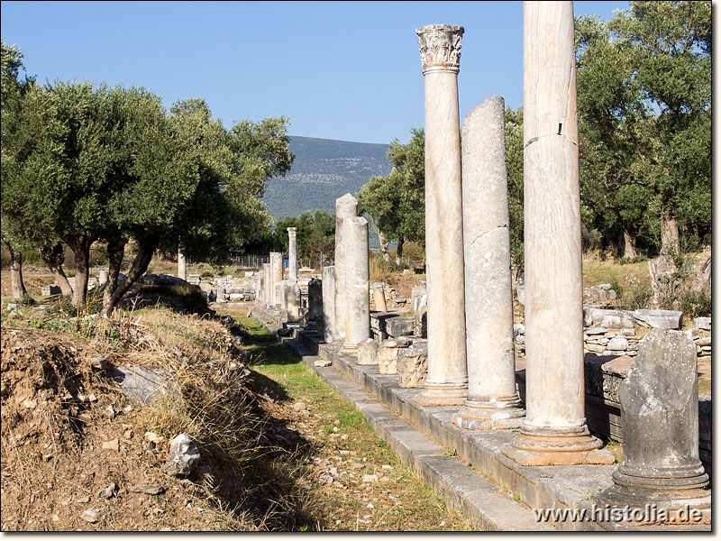Iassos in Karien - Die Stoa auf der Ostseite der Agora von Iassos