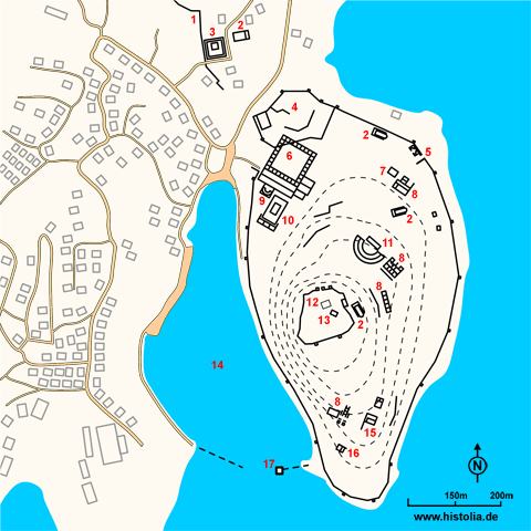 Gebietskarte von Iassos in Karien
