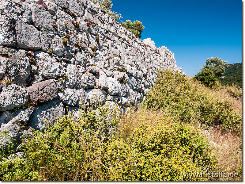 Kalynda in Karien - Die südliche Stadtmauer von Außen