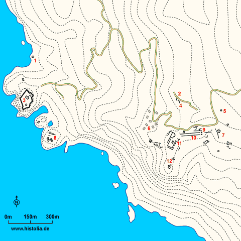 Gebietskarte von Antiochia ad Cragum in Kilikien