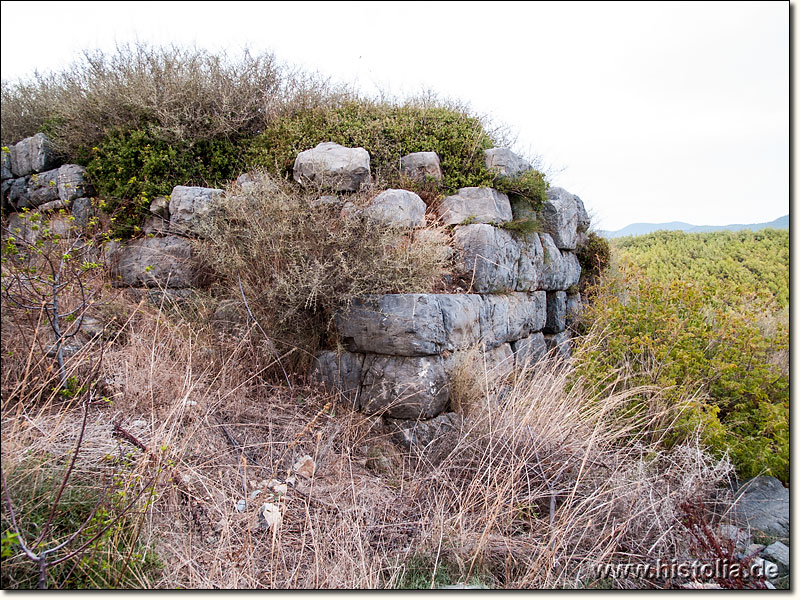 Nagidos in Kilikien - Reste des östlichen Wachturms auf dem Siedlungshügel von Nagidos