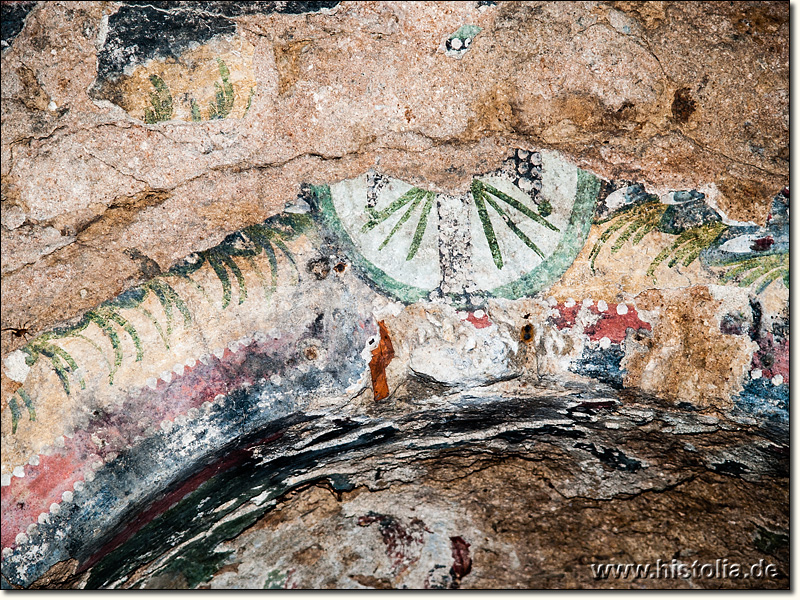 Syedra in Kilikien - Fresko als Verzierung des Taufbeckens in der 'Taufhöhle'