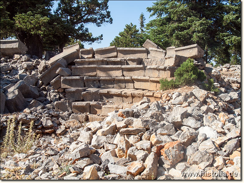 Astra in Lykaonien - Reste von Sitzreihen aus dem antiken Odeon von Astra