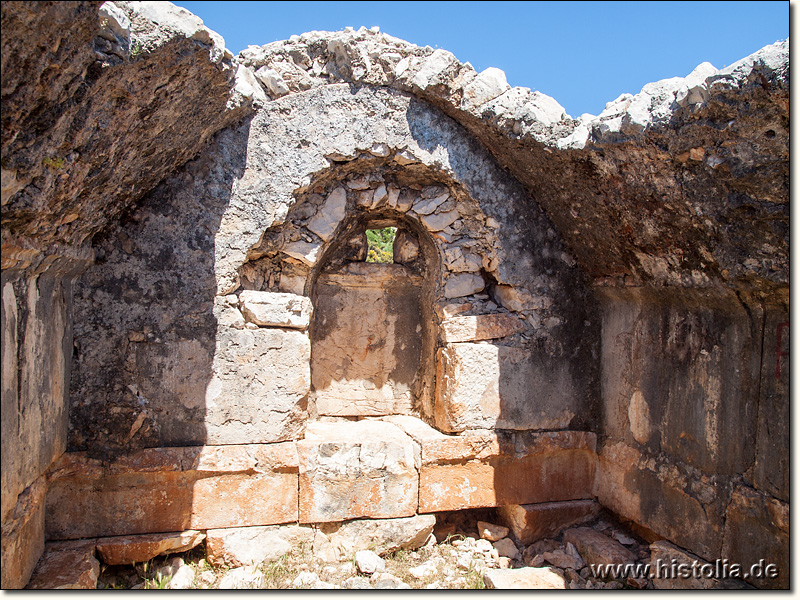 Apollonia in Lykien - Erst römisches Grabhaus, dann byzantinische Kapelle