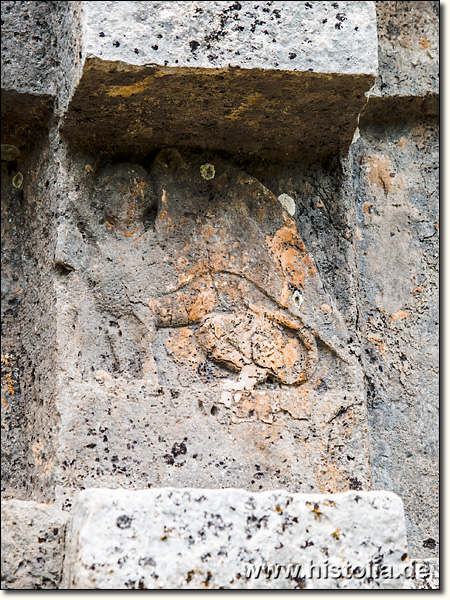 Hoyran in Lykien - Relief einer Sphinx an einem lykischen Felsengrab