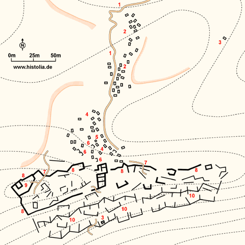 Gebietskarte von Hoyran in Lykien