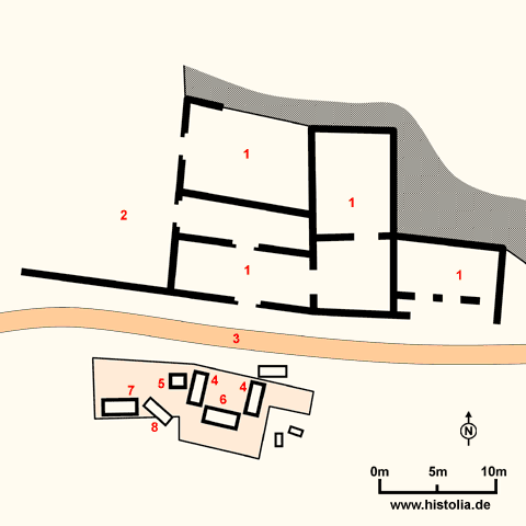Gebietskarte von Kyaneai Alkimos-Hof in Lykien