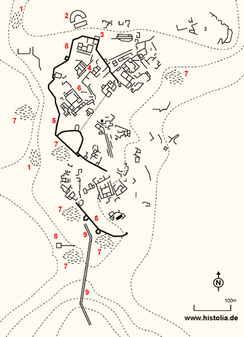 Gebietskarte von Oinoanda in Lykien