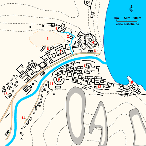 Gebietskarte von Olympos in Lykien