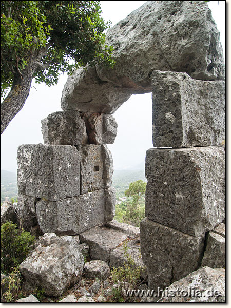 Oninda in Lykien - Tor zum Wachturm (Innenansicht), Westlicher Teil der Akropolis