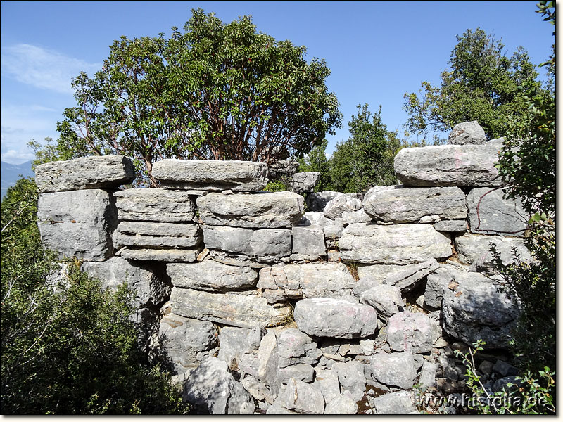 Tüse in Lykien - Reste eines Wachturms im Norden des Akropolis-Hügels von Tüse