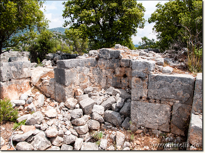 Tyberissos in Lykien - Apsis der byzantinischen Kapelle im Temenos-Bereich südlich der Agora
