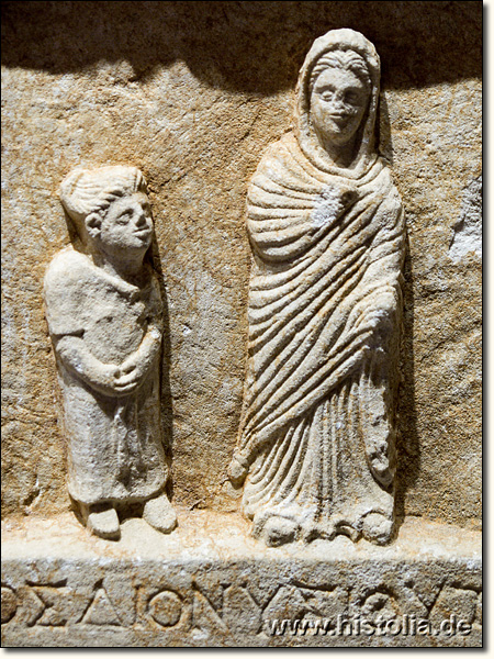 Museum von Fethiye - Detail einer römische Grabstele aus dem 2. Jh.n.Chr.