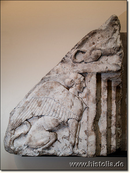 Britisches Museum in London - Eine 'Sphinx' als Verzierung eines lykischen Felsengrabes