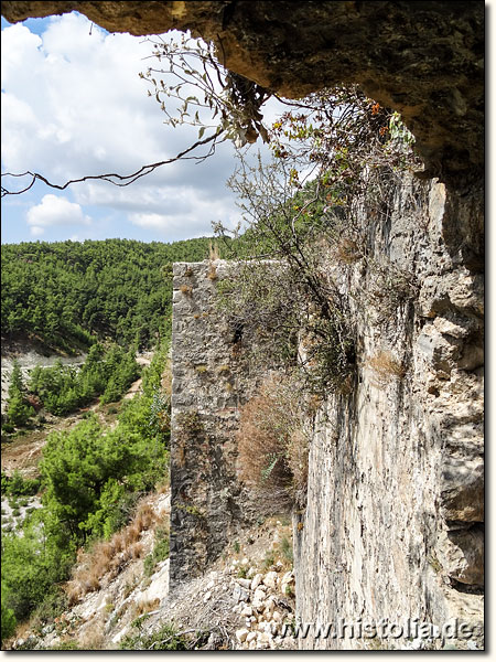 Alara-Kale in Pamphylien - Wehrmauern der unteren Burganlage