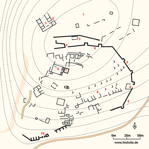 Gebietskarte von Hamaxia in Pamphylien