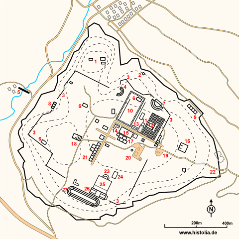 Gebietskarte von Laodikeia in Phrygien