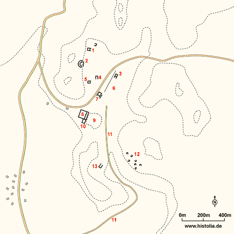 Gebietskarte von Adada in Pisidien
