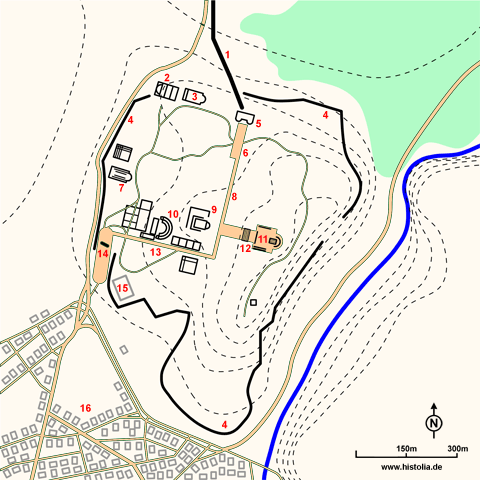 Gebietskarte von Antiochia in Pisidien