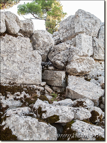 Kelbessos in Pisidien - Reste des Nordtores, Ansicht von Außen