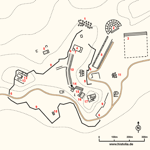 Gebietskarte von Selge in Pisidien