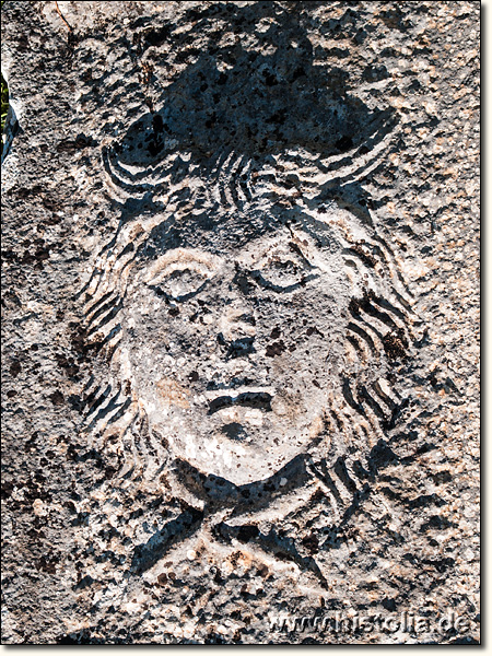Termessos in Pisidien - Medusa-Kopf in der Soldaten-Nekropole