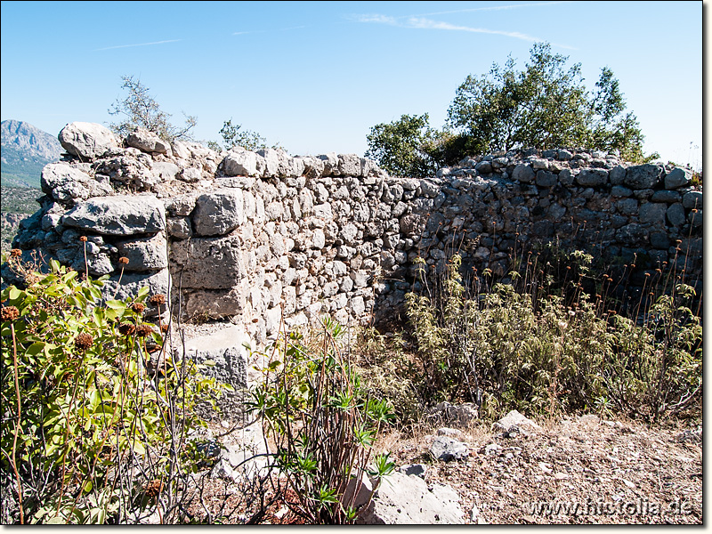 Trebenna in Pisidien - Die Apsis der Kapelle auf der Ostseite der Akropolis