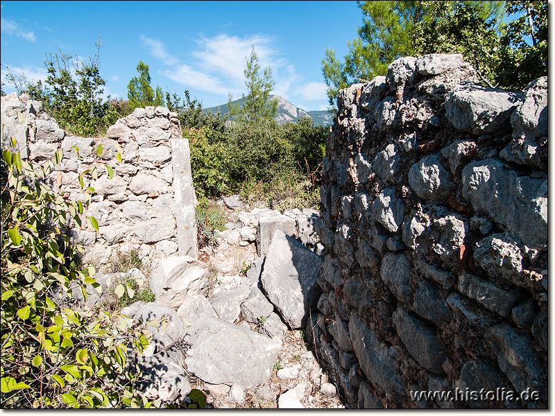 Trebenna in Pisidien - Reste eines Wohngebäudes auf der Akropolis