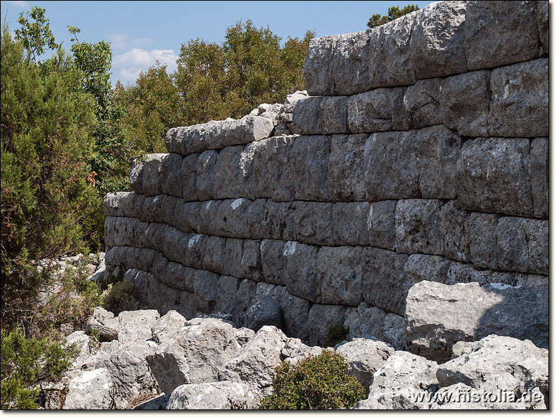 Zorzela in Pisidien - Westliche Wehrmauer um den Akropolis-Hügel von Zorzela
