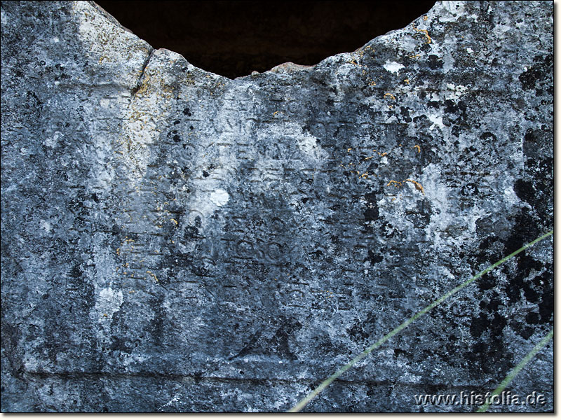 Akalissos in Lykien - 'Tabula Ansata' auf einem Sarkophag aus Akalissos