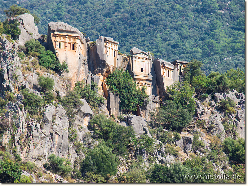 Königsgräber bei Çavdir in Lykien - Gruppe aufwändiger lykischer Fels- bzw. Hausfassadengräber