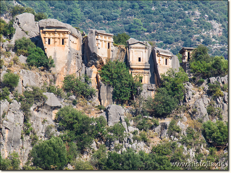 Königsgräber bei Çavdir in Lykien - Gruppe aufwändiger lykischer Fels- bzw. Hausfassadengräber
